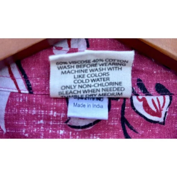 Vintage Mens Red Indiana Hoosiers Shirt Button Up Size XL Wes and Willy - Picture 4 of 4